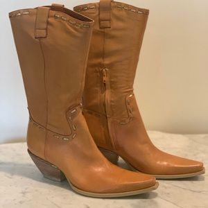 BCBG Girls Tubina Ginger/Old Gold Western Boots